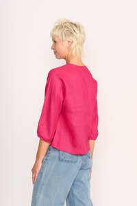 Foil Plain Plot Twist Top