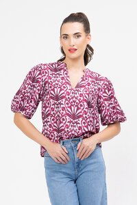 Seeking Lola Plum Vacation Top