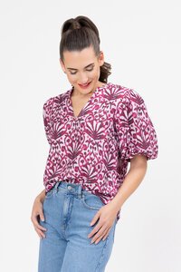 Seeking Lola Plum Vacation Top