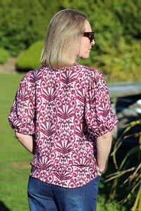 Seeking Lola Plum Vacation Top