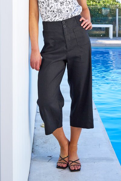 Oh Three Wide Leg Mid Length Pant-lives-Hello Cyril.