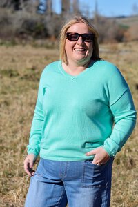 Foil Easy Fit V Sweater