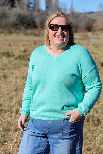 Foil Easy Fit V Sweater-lives-Hello Cyril.