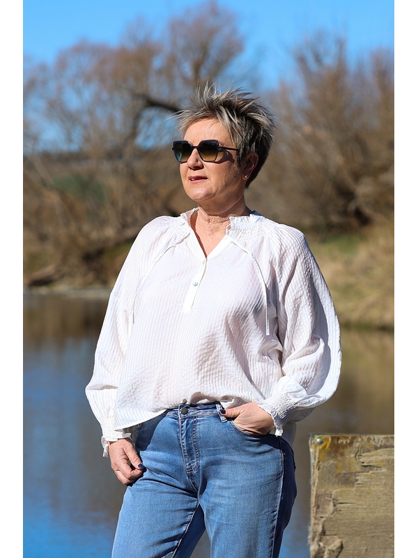 Foil Just Chillin' Stripe Top