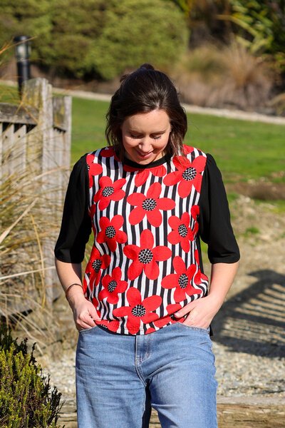 Memo Combo Elbow Sleeve Top-shop-by-style-Hello Cyril.