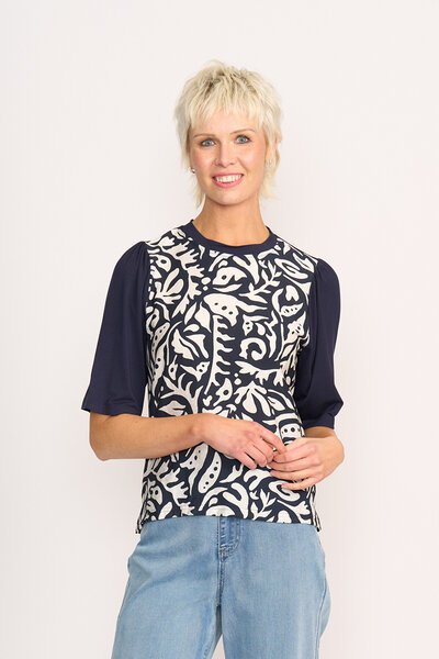Memo Combo Elbow Sleeve Top-lives-Hello Cyril.