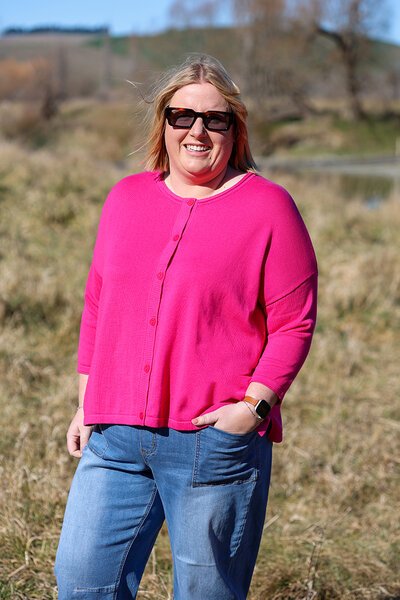 Foil Relaxed Cardigan-shop-by-label-Hello Cyril.