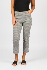 Vassalli Slim 7-8 Bengaline Pull On Pant - Mini Check