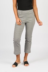Vassalli Slim 7-8 Bengaline Pull On Pant - Mini Check