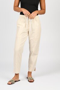 Vassalli Relaxed Contrast Stitching Ankle Grazer Pant 