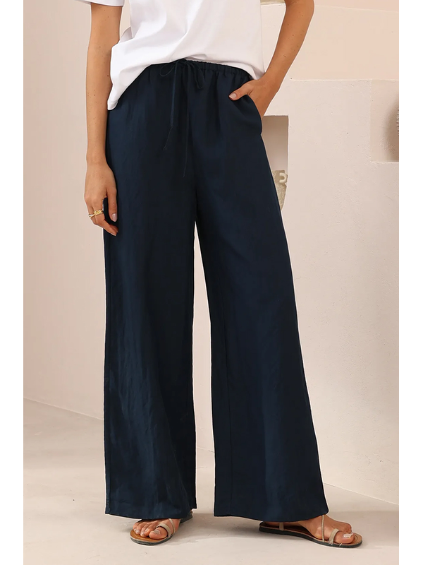 Iris Maxi Navy Wide Leg Pants
