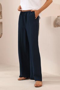 Iris Maxi Navy Wide Leg Pants