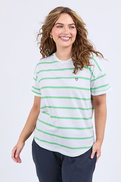 Elm Halli SS Stripe Tee-shop-by-label-Hello Cyril.