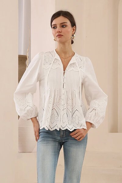 Iris Maxi Broderie Anglaise Blouse-hc-new-Hello Cyril.