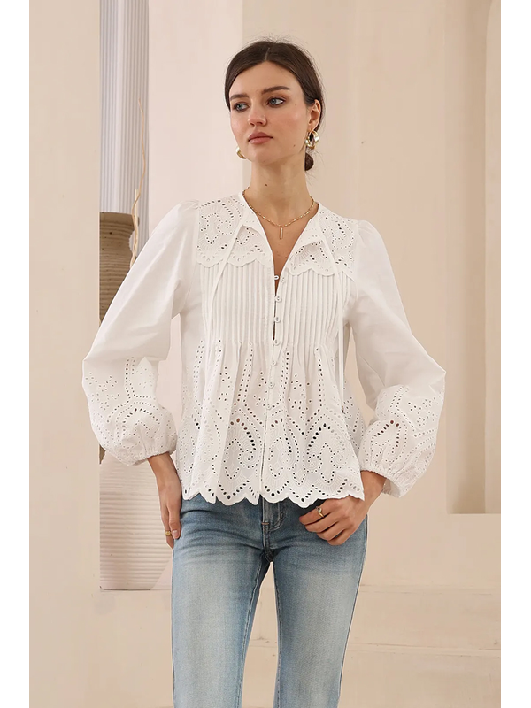 Iris Maxi Broderie Anglaise Blouse
