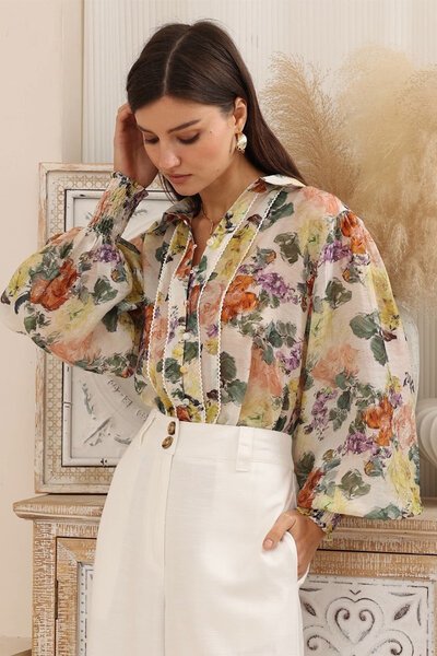 Iris Maxi Painterly Floral Lace Trim Blouse-hc-new-Hello Cyril.