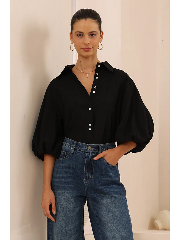 Iris Maxi Double Collar SS Shirt