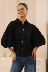 Iris Maxi Double Collar SS Shirt