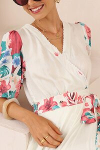 Iris Maxi Floral Wrap Maxi Dress