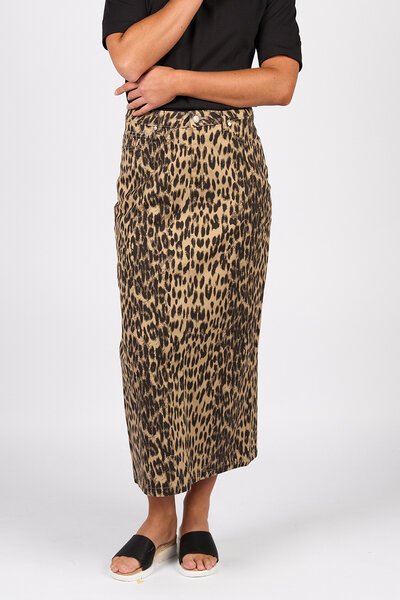Vassalli Front Split Skirt - Rafiki-striped-shirt-Hello Cyril.