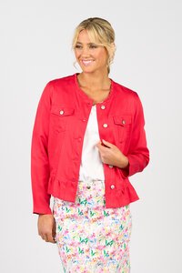 Vassalli Tencel Jacket With Frill Hem