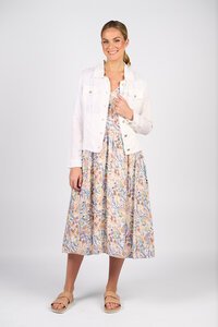 Vassalli Linen Viscose Frayed Seams Jacket