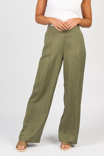 Vassalli Wide Leg 1-2 Elastic Waist Pant-shop-by-style-Hello Cyril.