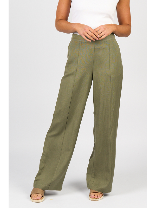 Vassalli Wide Leg 1-2 Elastic Waist Pant