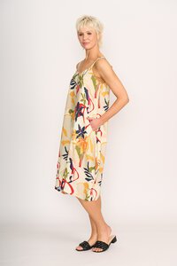 Foil Adjustable Straps Dress