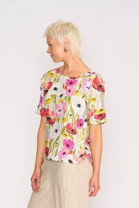 Foil Pleat Back Top