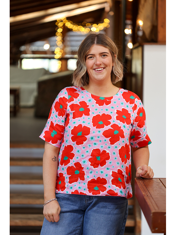 Foil Pleat Back Top