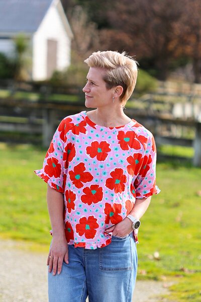 Preen Ruffles & Scoop Hem Top-lives-Hello Cyril.