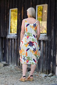 Foil Adjustable Straps Dress