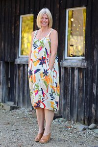 Foil Adjustable Straps Dress