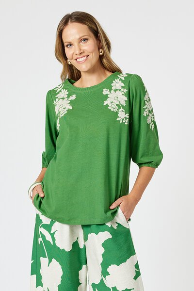 Clarity Jill Embroidered Tee-lives-Hello Cyril.