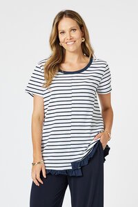 Clarity Stripe Frill Me Tee