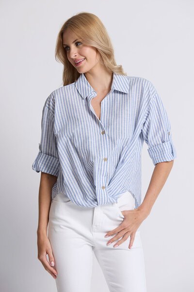 Stella + Gemma On Repeat Stripe Blouse-3-ways-to-style-Hello Cyril.