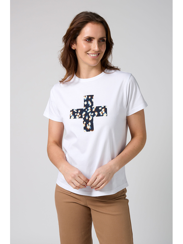 Stella + Gemma Ace Leopard Cross Tee