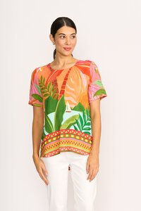 Foil Pleat Back & Contrast Top