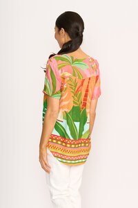 Foil Pleat Back & Contrast Top