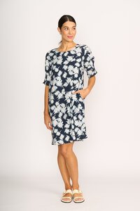 Foil Shirr The Cuff Dress