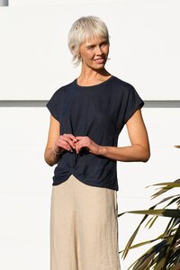 Foil Plain Do The Twist Top