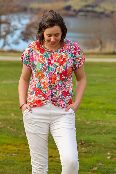 Foil Print Do The Twist Top-shop-by-label-Hello Cyril.