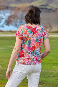 Foil Print Do The Twist Top