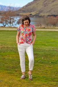 Foil Print Do The Twist Top