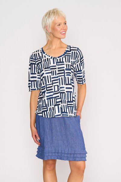 Foil Print Leading Lady Top-lives-Hello Cyril.