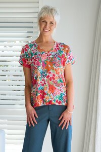 Foil Print Sew Cute Top