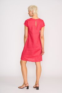 Foil Fringe Scoop Neck Dress