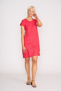 Foil Fringe Scoop Neck Dress