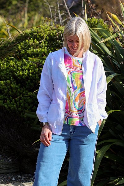 Foil Relaxed Zip Up Jacket-lives-Hello Cyril.